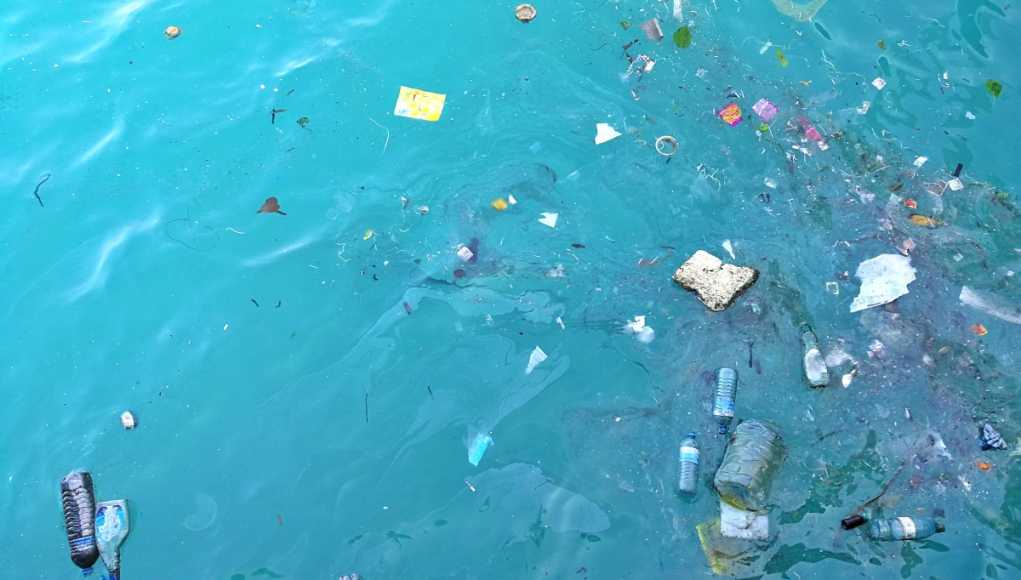 Plastic in the oceans.