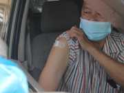 Asia Covid vaccines, drive thru in Indonesia